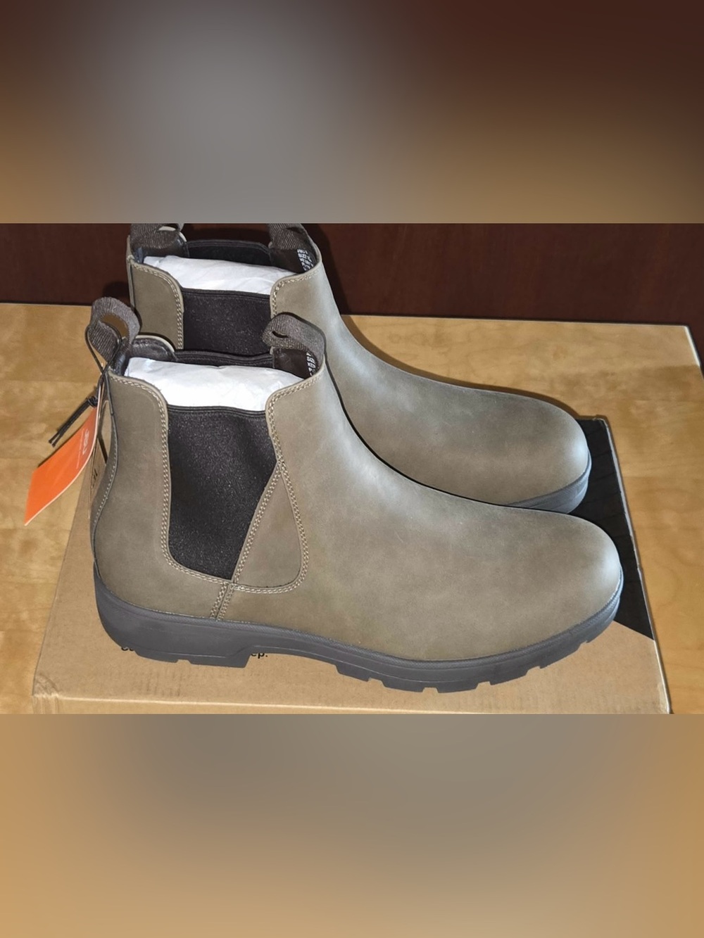 JBU by Jambu Men's Kerry Waterproof Chelsea Boots in Brown Size 10